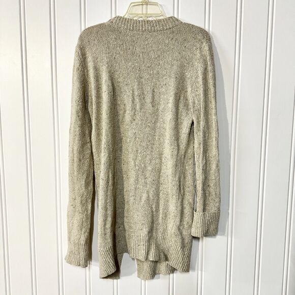 Zara Dress Cable Knit Crewneck Long Sleeve Slit Front Italian yarn Size L - Picture 4 of 4